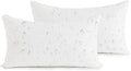 Oubonun 14x22 Outdoor Pillow Inserts (Pack of 2) - Square Waterproof Throw Pillow - Decorative Throw Pillows Insert for Couch Sofa Bed Patio Furniture - White Pillows