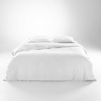 Olive + Crate Tencel Eucalyptus Cooling Duvet Cover Set, Hypoallergenic, Lyocell Tencel Duvet Cover, Temperature Regulating with Hidden Button Closure & Corner Ties - California King [White Snow]