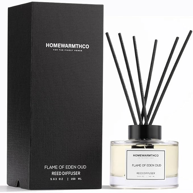 Reed Diffuser Set - Oud & Citrus 5.63 fl oz (160ml) Scented Diffuser with Sticks Luxury Fragrance for Home, Office & Bathroom Shelf Decor.
