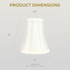 Royal Designs, Inc. BSO-704FC-6WH-2 True Bell Basic Lamp Shade with Flame Clip, 3.5 x 6 x 6.25, White, 2-Pack