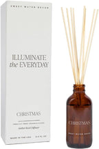 Sweet Water Decor Christmas Reed Diffuser Set - Christmas Scented Reed Diffuser w/Fresh Cut Trees and Orange Scent - Reed Diffusers for Home with Long Lasting Fragrance - Non-Toxic Oil Reed Diffuser