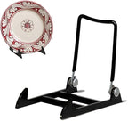 KINGDOM SOLUTIONS MADE IN USA 12-Pack Adjustable Acrylic Easels - Plate Stand - Sturdy Book Stand for Art, Pictures, Plates, Frames - Unique on the Market