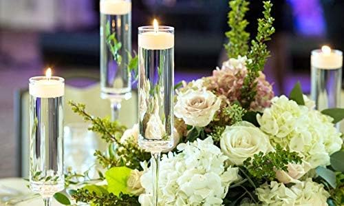 D'light Online Large Off-White 3 Inch Floating Candles Bulk Pack for Events, Weddings, Spa, Home Decor, Special Occasions and Holiday Decorations - (Set of 24, Pale Ivory)