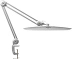 LED Desk Lamp with Clamp, Dimming Task Lamp for Reading Desktop Office Workbench Table Architect Sewing Study Home Craft, 117PCS LEDs, 2200 Lumens 20 Inch Metal Swivel Arm Work Lamp (Silver)