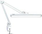 LED Architect Desk Lamp with Clamp, Metal Swing Arm 2000 Lumens Dimming Office Table Lamp for Task Work Drafting Reading Desktop, 117PCS Bright LEDs, 24W Workbench Lamp(White)
