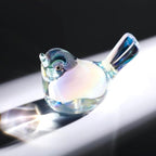 Crystal Glass Bird Figurines Dazzle Clear Glass Bird Decoration Paperweight Hand Blown Glass Art Animal Collectible Figurines Gift for Women