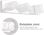 Ralbay Modern LED Bathroom Vanity Lights 3 Lights Stainless Steel Acrylic Bathroom Wall Lighting Fixtures Modern LED Vanity Lights Over Mirror(Natural White Light)