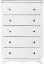 Prepac Sonoma Superior 5-Drawer Dresser for Bedroom - Spacious and Stylish Chest of Drawers, Measuring 17.75"D x 31.5"W x 44.75"H, In White Finish