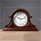 Silent Battery Operated Mantel Clock - Elegant Decorative Timepiece for Living Room, Office, Kitchen, and Shelf Idea for Home Décor