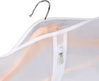 Univivi Garment Bag 60 inch Suit Bag for Storage Clear Lightweight Dress Bags for Long Gowns Coats Shirt Sweater 24'' x 60''-10 Pack