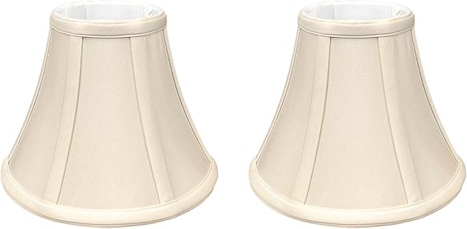 Royal Designs, Inc. BSO-704UT-8BG-2 True Bell Basic Lamp Shade with UNO Fitter, 4 x 8 x 6.5, Beige, 2-Pack