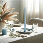 10-Inch Tall Dripless Taper Candles Set of 4 - Baby Blue Tapered Candles, Perfect for Spring - Smokeless, Unscented, Long Burning - Hand Poured, Colored Tall Candlesticks - Light Blue