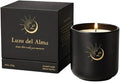 Sandalwood Soy Wax Candle 8.8oz — Matte Black Ceramic Jar, Cotton Wick — Long-Lasting 52-Hour Clean Burn — Aromatherapy Gift Candle for Men and Women, Bedroom and Living Room