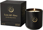 Sandalwood Soy Wax Candle 8.8oz — Matte Black Ceramic Jar, Cotton Wick — Long-Lasting 52-Hour Clean Burn — Aromatherapy Gift Candle for Men and Women, Bedroom and Living Room