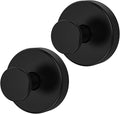 Removable & Reusable Suction Cup Hooks for Shower, Heavy Duty No-Drill Cup Hooks for Towels, Robes, Loofah–Wreath Hangers for Front Doors,Doors & Smooth Surfaces (Black, 2 Pack)