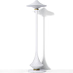 Modern Minimalist Cordless Table Lamp,Rechargeable,Aluminum Alloy Body for Living Room/Bedroom/Kitchen/Outside（White 1Pack）