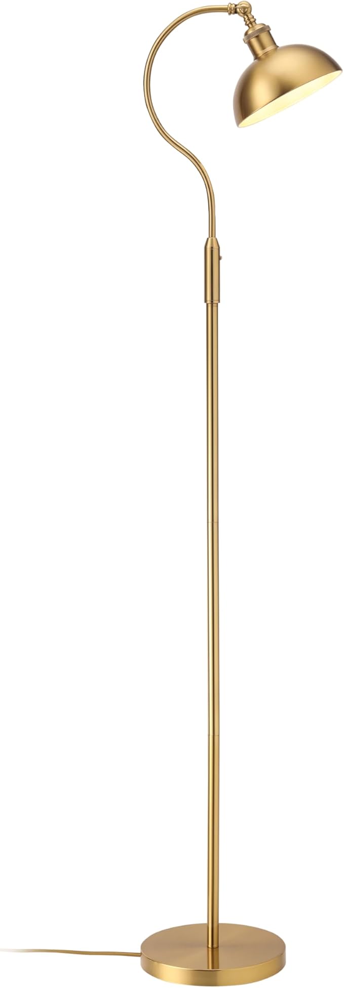 O’Bright Heritage - Banker’s Floor Lamp, 3-Level Touch Dimming, Adjustable Tilt Shade, Removable Lampshade Design, E26 Socket with 6W Dimmable LED Bulb, Gold Metal Shade, Antique Brass