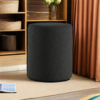 Get Set Style Modern Round Ottoman with Soft Padded Seat, Multifunctional Vanity Stool for Makeup, Upholstered Footrest Stool Ottoman Foot Stool for Living Room, Bedroom