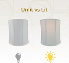 Royal Designs, Inc. BSO-719-16LNWH-2 Drum Basic Lamp Shade, 15 x 16 x 16, Linen White, 2-Pack