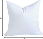 MoonRest® 26x26 Inch Synthetic Down Alternative Square Pillow Insert Form Stuffer for Sofa Shams, Decorative Throw Pillow, Cushion and Bed Pillow Stuffing - Hypoallergenic 26“X 26 “