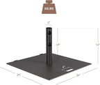 Tangkula 50LBS Patio Umbrella Base, Portable Outdoor Umbrella Base Stand, 24 Inches Square Umbrella Base Holder with 2 Tightening Knobs & 2 Wheels, Suitable for Backyard, Deck, Poolside, Patio (Black)