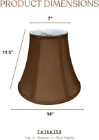 Royal Designs, Inc. BSO-704-14BR True Bell Basic Lamp Shade, 7 x 14 x 11.5, Brown