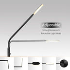 O’Bright Moon - Dimmable LED Floor Lamp, Adjustable Color Temperature for Bedside Reading, Work Light, Art/Crafting Light, Sewing, 360° Flexible Gooseneck, Rotatable Lighting, Black