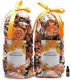 Qingbei Rina Potpourri Bags,Orange Scented Potpourri Dried Flowers, Decorative Bowl Vase Filler,Home Fragrance, Bathroom Decor,8.4oz(Citrus)