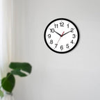 14 Inch Wall Clock Modern Battery Operated Silent Non Ticking Large Analog Clock for Living Room Office Home Bedroom Kitchen Bathroom(Black)
