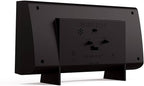 NEWGATE® Wideboy Alarm Clock | Rectangular Retro Design | Black | Mid Century dial | Ideal for Bedside, Desk, Mantel or Shelf | Retro Bedroom & Office Accessory