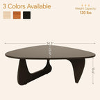 Coffee Tables Wood Small Farmhouse Coffee Table Mid-Century Modern Wood Center Table for Living Room, Black, 35 Inch