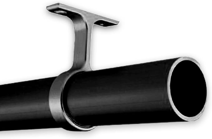 B&B Hardware Round Wardrobe Closet Rod Kit 33 mm Thick Anodized Aluminum - Dark Oil-Rubbed Bronze - 12 To 89 Inches Long