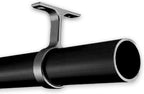 B&B Hardware Round Wardrobe Closet Rod with End Supports - 33 mm Thick Anodized Aluminum - Dark Oil-Rubbed Bronze - Seamless and Smooth - Complete Closet Rod Kit - 12 to 89 Inches Long