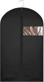 39-Inch Garment Bags Covers,Hanging Clothes Bag, Suit Cover Bags with Clear Window for Hanging Closet Clothes Storage and Travel (Black-39Inch)
