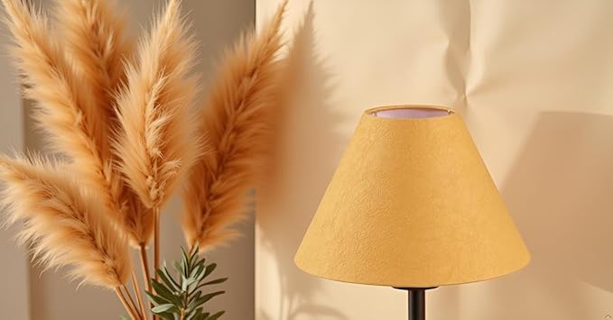Aspen Creative 56041, Hardback Empire Transitional UNO Lamp Shade, Carrot Orange Parchment Wrinkled Paper, 4" Top x 10" Bottom x 7" Slant Height, Slip 33mm
