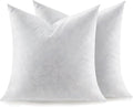 Feather Throw Pillow Inserts Set of 2, Soft Fluffy Square 16 x 16 Inches Decorative Pillow Insert, Feather and Down Filled Euro Pillows