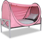 Privacy Pop up Eclipse Bed Tent Bed Drapes (Pink, Full)