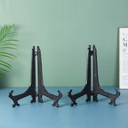 Artliving 10 Inch Black 6pcs/Set Plastic Easels Plate Display Stands Picture Frame Stand Holder