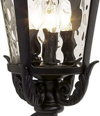 John Timberland Marseille Rustic Vintage Outdoor Wall Light Fixture Textured Black Scroll 27 1/2" Hammered Glass for Exterior House Porch Patio Outside Deck Garage Yard Front Door Garden Home