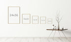 Minimalist Reaching Hands Wall Art Continuous Line Drawing Connection Symbol 11x14 Inch Oak Wood Beige Framed Aesthetic Modern Decor Print for Bedroom Living Room