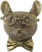 Animal Heads Wall Art Decor,3D Wall Mount Ornament, Aesthetic Gold Wall Sculpture Home Decor, Resin Animal Head Wall Hanging Decoration for Family Living Room Bedroom Bathroom Kitchen Gift (Rat)