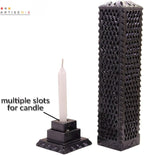 Handmade Soapstone Incense Stick Tower Holder | Marble Incense Stick Tower Burner | Aromatherapy Spa Fragrance Accessory for Home & Office Décor (11 x 3 Inches) (Black)