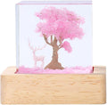 brambing Sakura Elk Resin Ambient Light Bubble free, Non stringy, Odorless, Durable Premium Home Decor Piece, Perfect Craft For Collection Ideal Gift Choice. (Sakura - deep pink, Small - 5CM)