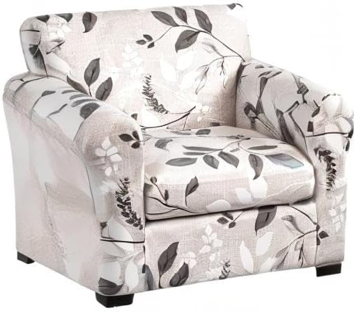 KRFOONN 2 Piece Chair Covers Printed Sofa Covers Couch Covers Washable Armchair Sofa Couch Slipcover Furniture Protector with Elastic Bottom for Living Room (Armchair, 23), Small