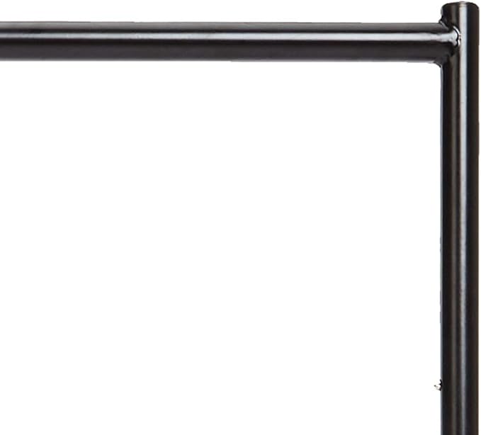 Amazon Basics Heavy Duty Rolling Garment Rack, Hanging Clothes Organizer Rail for Display and Storage, 1.82 x 1.52 m, Black
