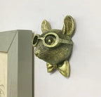 Animal Heads Wall Art Decor,3D Wall Mount Ornament, Aesthetic Gold Wall Sculpture Home Decor, Resin Animal Head Wall Hanging Decoration for Family Living Room Bedroom Bathroom Kitchen Gift (Rat)