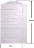 100 Pack Garment Bag Transparent Clothing Dust Cover Storage Bag Suitable for Wedding Dresses Long Skirts Windbreakers Down Jackets 23.6x59 inches