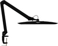 117PCS LED Clamp Desk Lamp, 20 Inch Metal Swivel Arm with Protective Casing, 2200 Lumens, Dimmable Task Lamp for Reading, Office Work, Sewing, Study, and Crafts(Black)