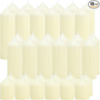 36 Pcs Ivory Pillar Candles Bulk Set，3 Different Lengths 2 x 3/6/8 Inch (12 Each)，Hurricane Candles，Dripless Unscented Smokeless，Gives You a Better Atmosphere When Organizing an Event Party.