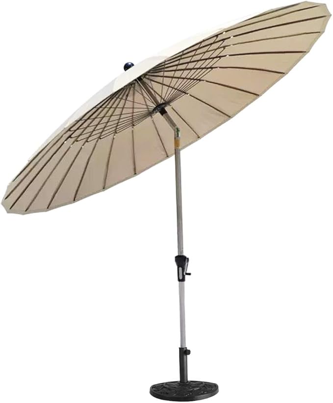 Giantex 20" Outdoor Patio Half Round Umbrella Base Stand Black W/ 9Ft Half Round Umbrella (Stand)